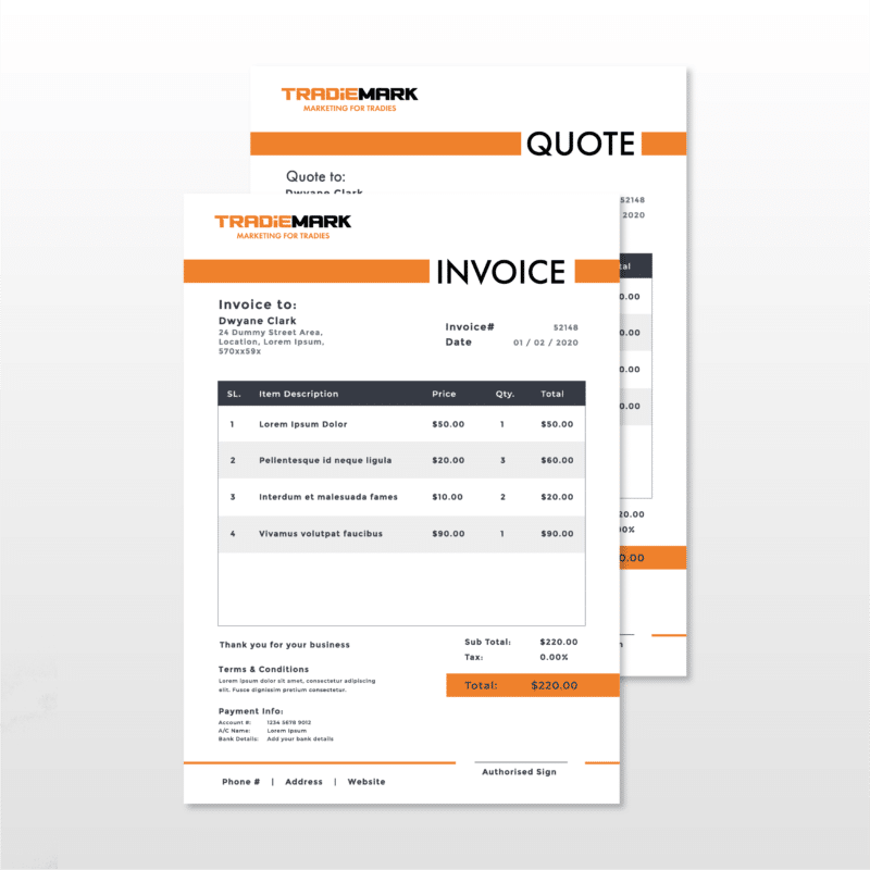 Electronic Invoice and Quote Templates